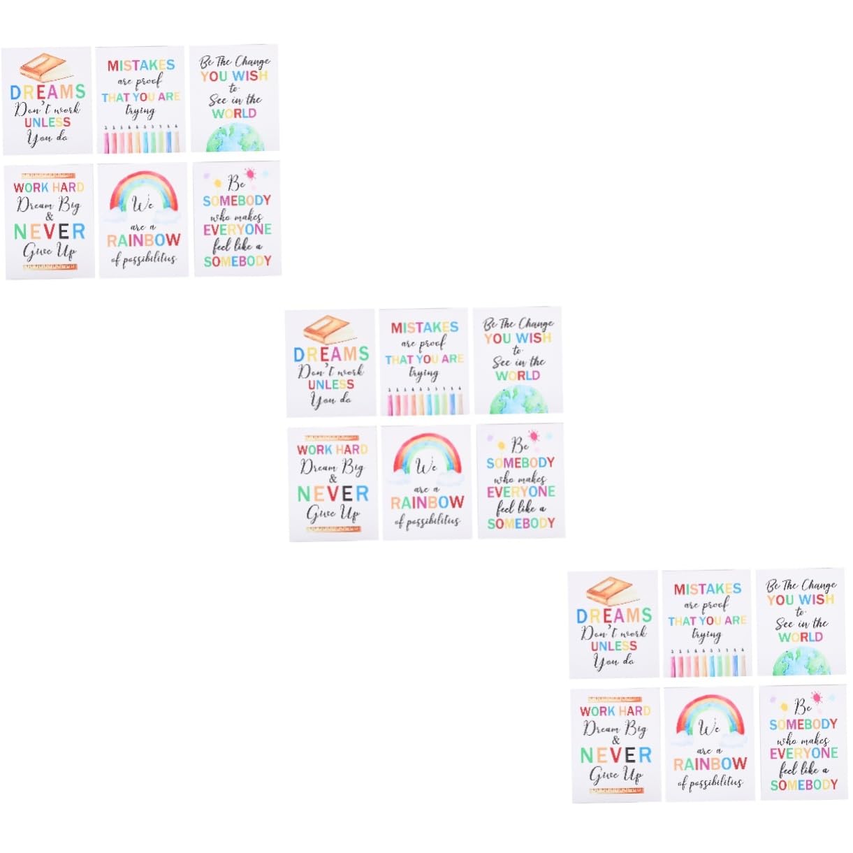 ABOOFAN 18stücke Teiliges Motivationsbilder Für Kinderzimmer Moderne Cartoon Wandkunst Inspirierende Wanddekoration Für Spielzimmer Büro Und Klassenzimmer