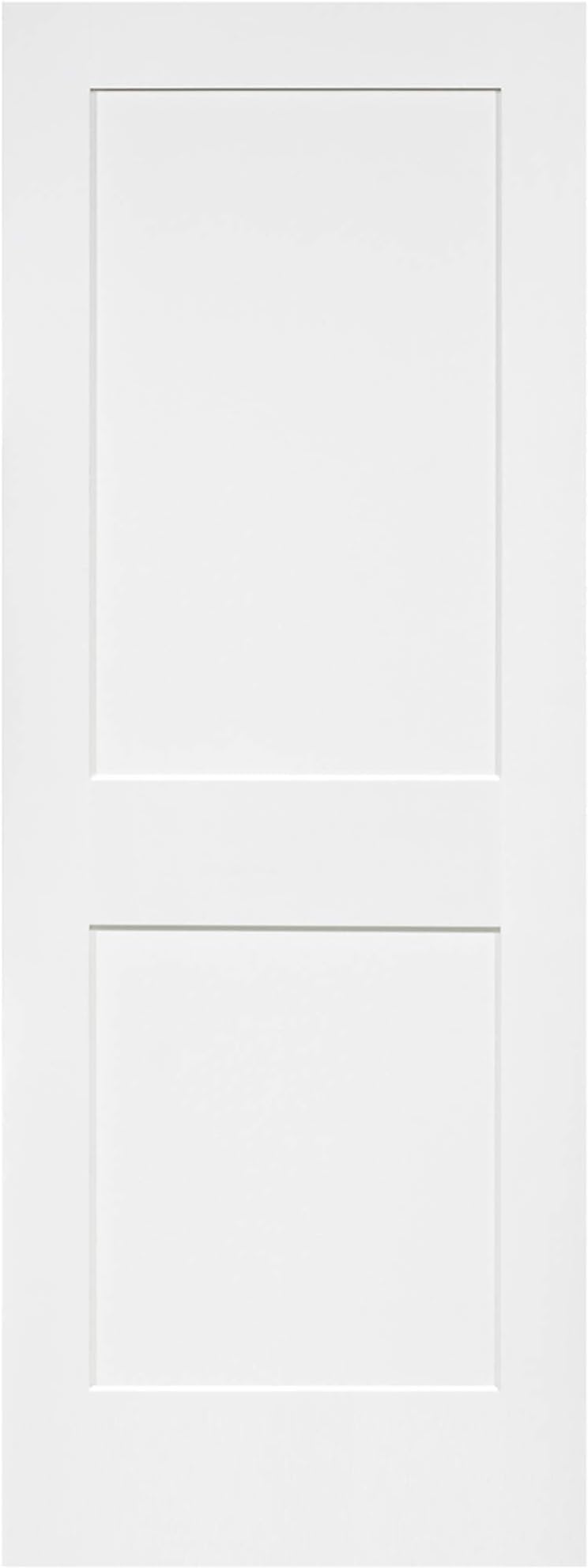 Snavely International 2-Panel Door, White Primed Shaker, Solid Wood Core