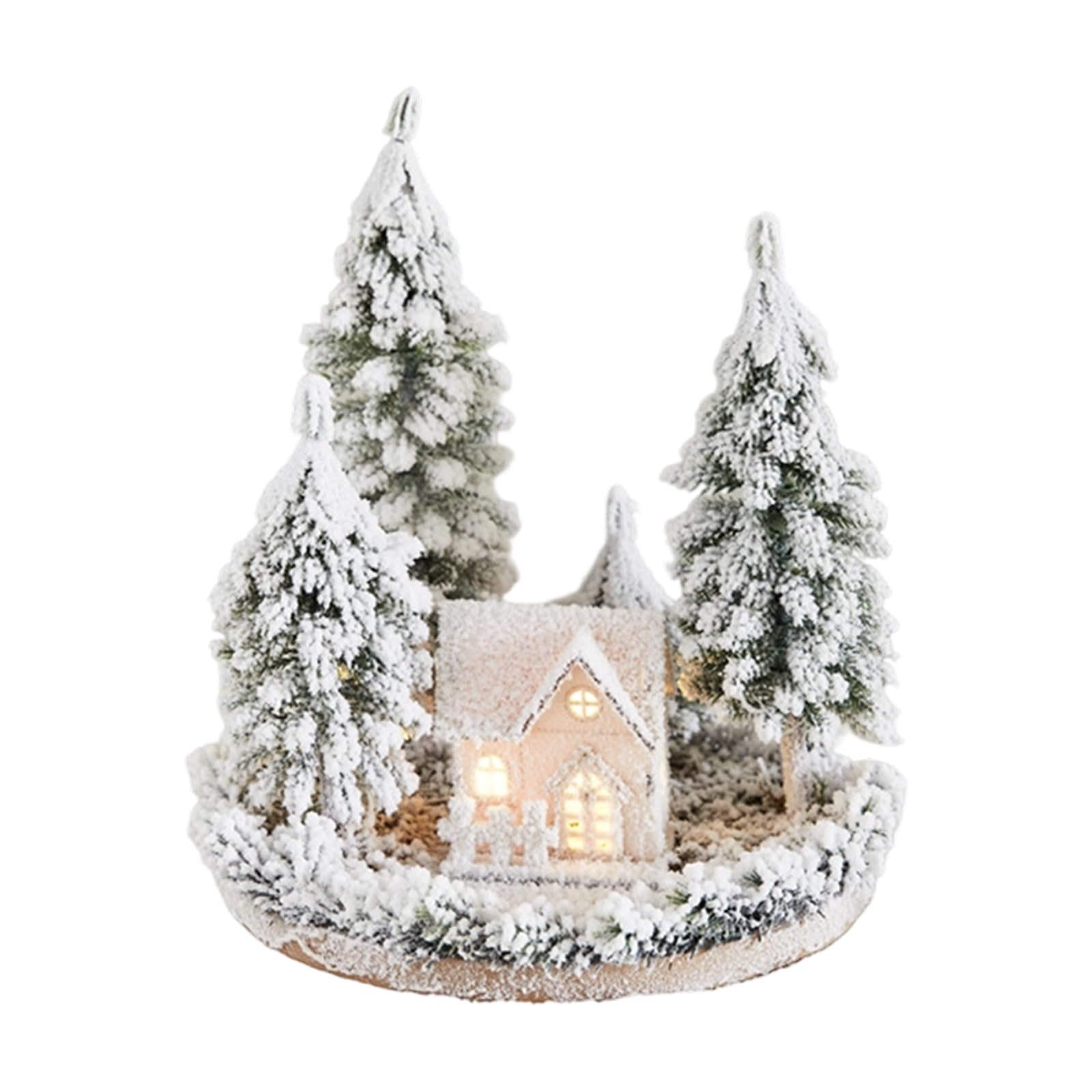 Árbol de Navidad artificial realista que no ensucia gracias a su acabado nevado