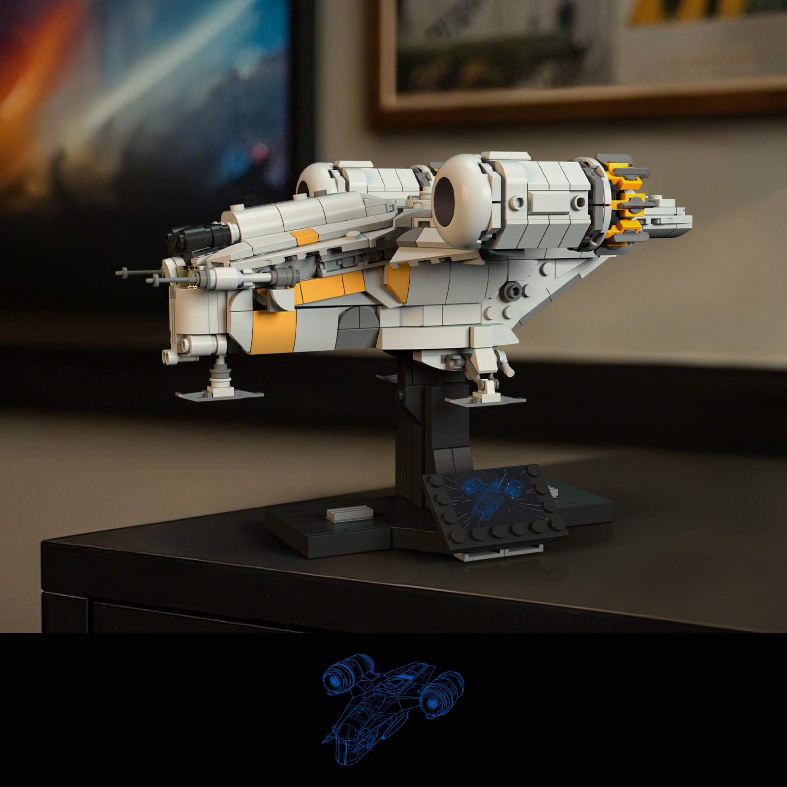 Givenni Star Ship - Set di blocchi da costruzione per adulti, serie Ultimate Collectors Star Ship Model Kit (777 pezzi)