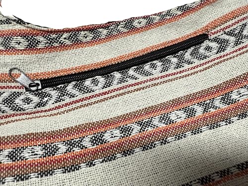 Image of Small Aztec Messenger Bag - Handmade Woven Hippie Hobo Shoulder Handbag - Ikat Tribal Sling Purse for Women