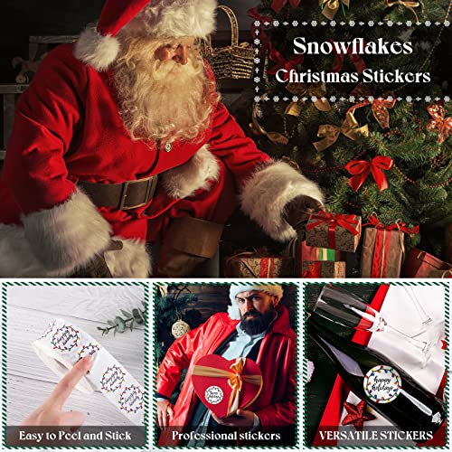 1000 Pieces 1.5 Inch Holiday Lights Happy Holiday Stickers Christmas Envelope Sticker Cute Package Sticker Round Xmas Tag Circle Label, Envelope Seal Decals For Handmade Goods, Greeting Card Decor… #TOP3