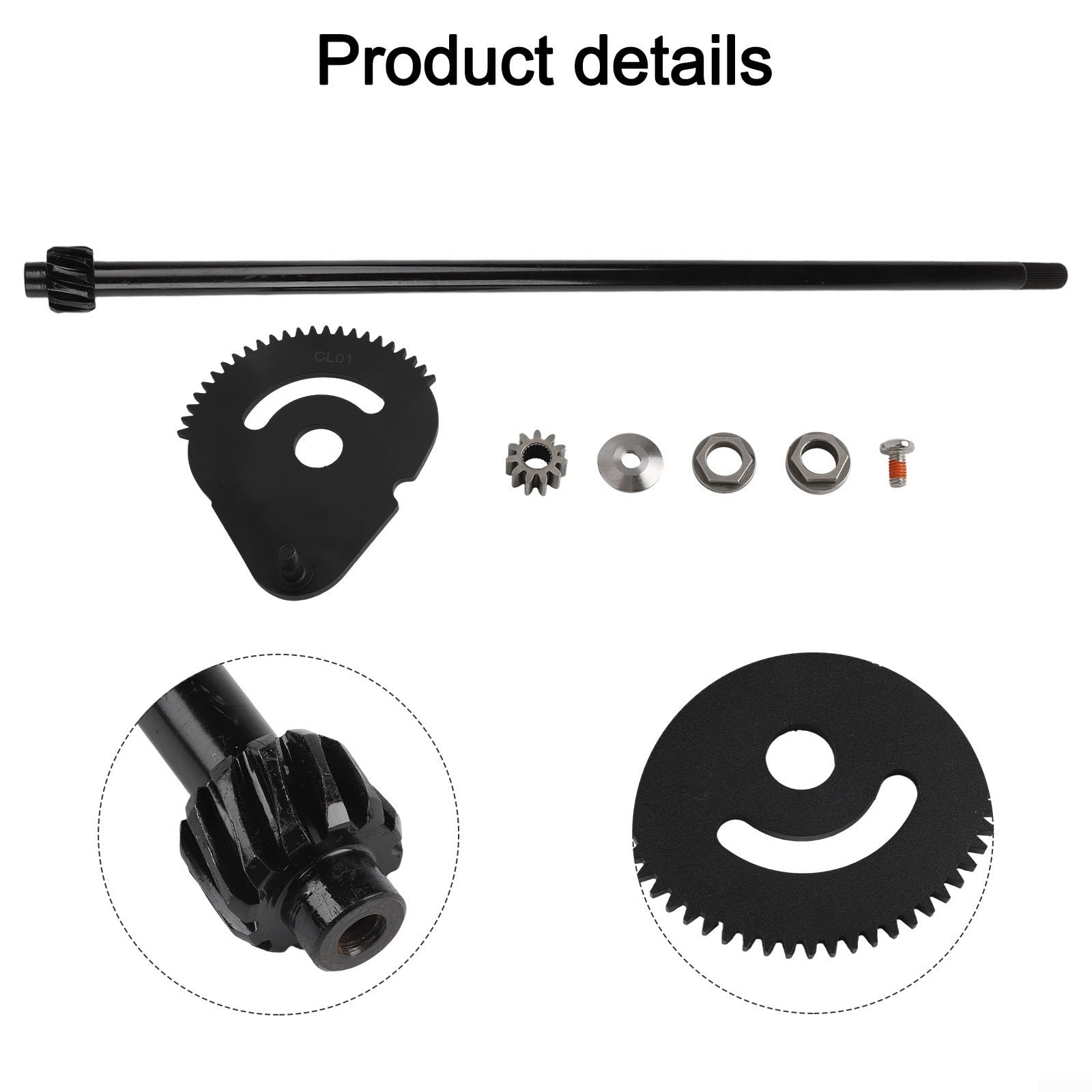 Eje Metal para dirección con Kit Cojinetes para Lawn Mower Eje