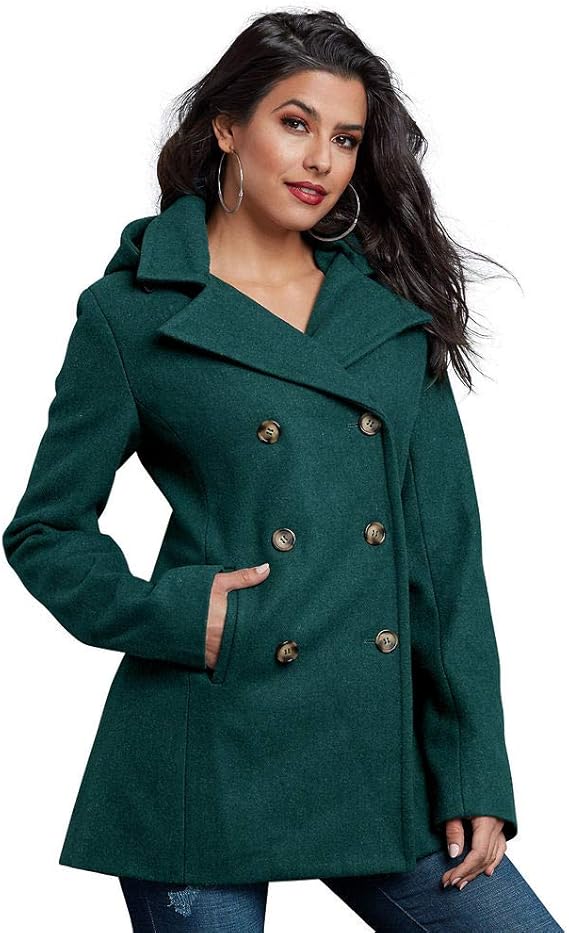 emerald green peacoat