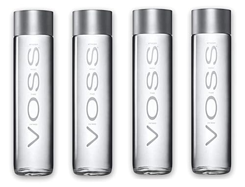 Voss Artesian Still Water 12.7 fl oz 12.7 fl oz 4 unidades en botellas de vidrio  Refrescante y sabrosa  Agua más saludable con aquamina que