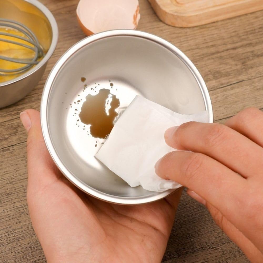 Stainless Steel Rice Bowl with With Lids Household Kitchen, Lid Portable Steamed Egg Bowl Soup Bowls Serving Dishes for Sauces, Rice, Eggs, Ice Cream