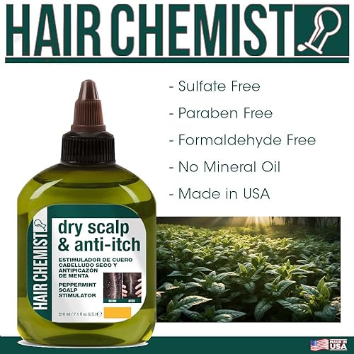 Miniatura 6 de Hair Chemist Estimulador de cuero cabelludo de menta para cuero cabelludo seco y antipicazón, 7.1 onzas, solución calmante para el cuero cabelludo