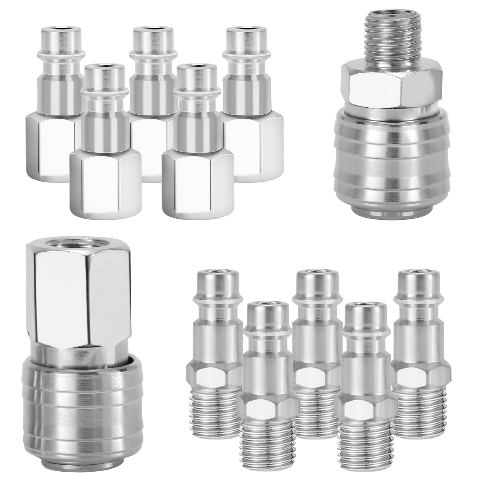 Buy 12pcs 1/4” BSP Air Line Connectors LUNEKUCK Air Line Hose