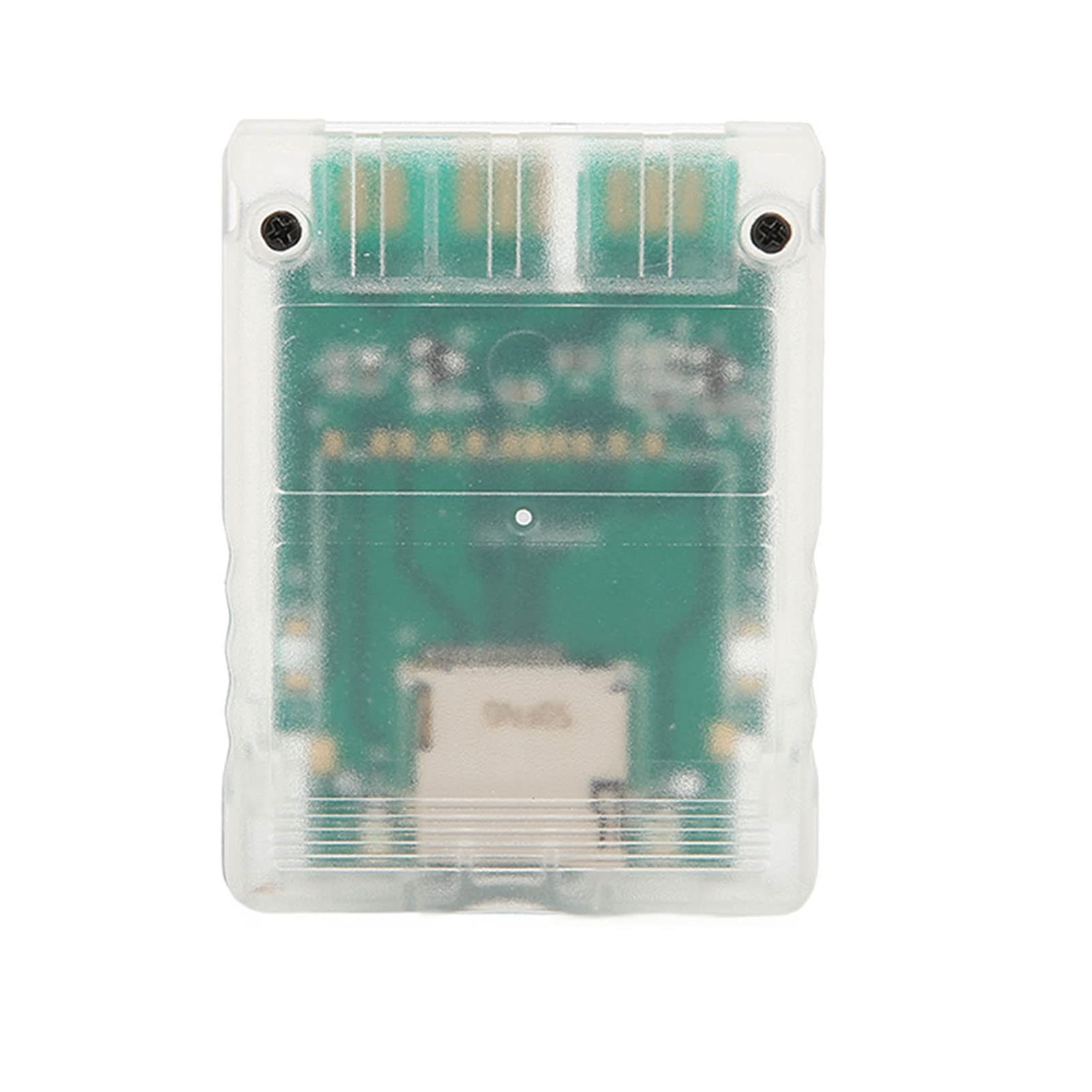 Adaptador de Lector de Tarjetas, Plug and Play Lector de Tarjetas de Memoria Profesional Clear White Universal con Tarjeta de Memoria 128G 64MB FMCBV1.966 Tarjeta para Consolas