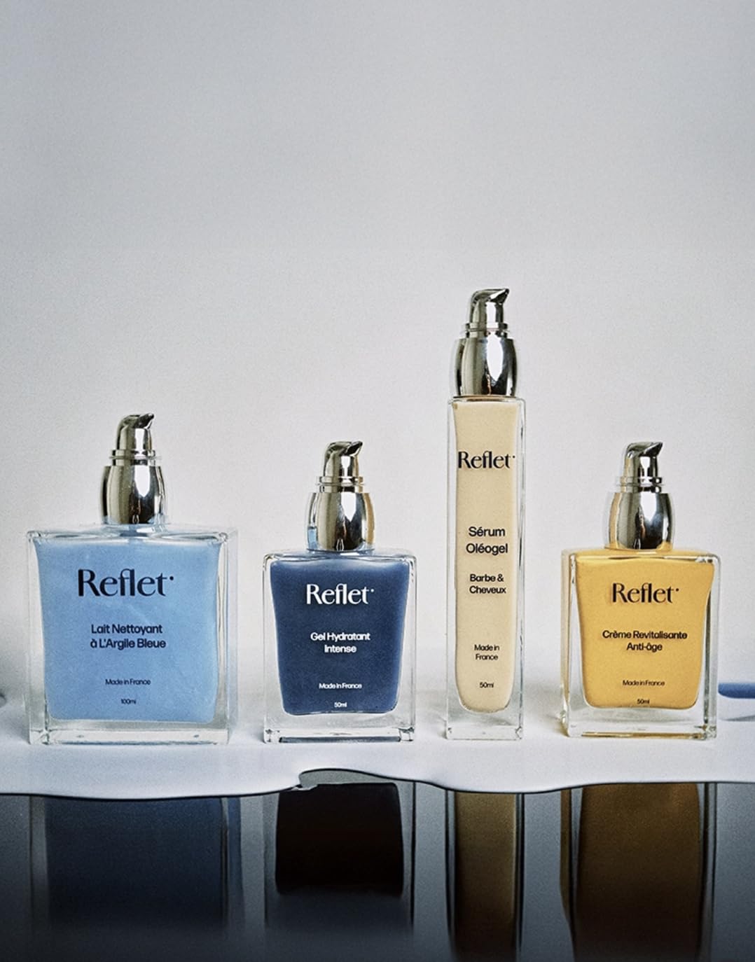 Reflet Cosmetique – Set Ritual Revitalisierend angereichert – Gesichtsreiniger + feuchtigkeitsspendendes Gesichtsserum + Bart- und Haarserum + Anti-Aging Gesicht
