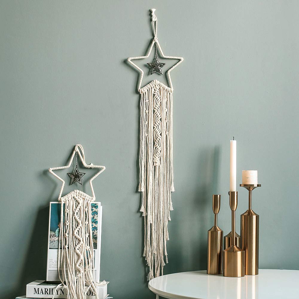 Acchiappasogni in macramé, grande decorazione da parete