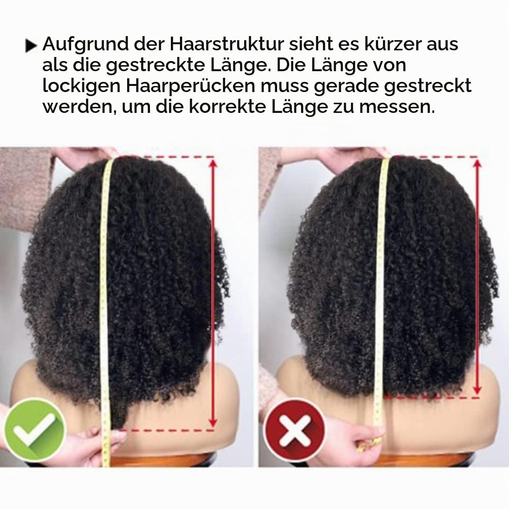 Afro Kinky Curly Human Hair Wig with Bangs for Women None Lace Human Hair Glueless Wig 180% Density Small Curly Human Hair Wigs for Black Women Afro Wig 12 Inch