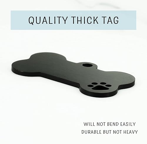 Miniatura 8 de Ultra Joys Etiquetas de identificación personalizadas para mascotas - Etiqueta de identificación de mascotas personalizada de pata hueca - Etiqueta