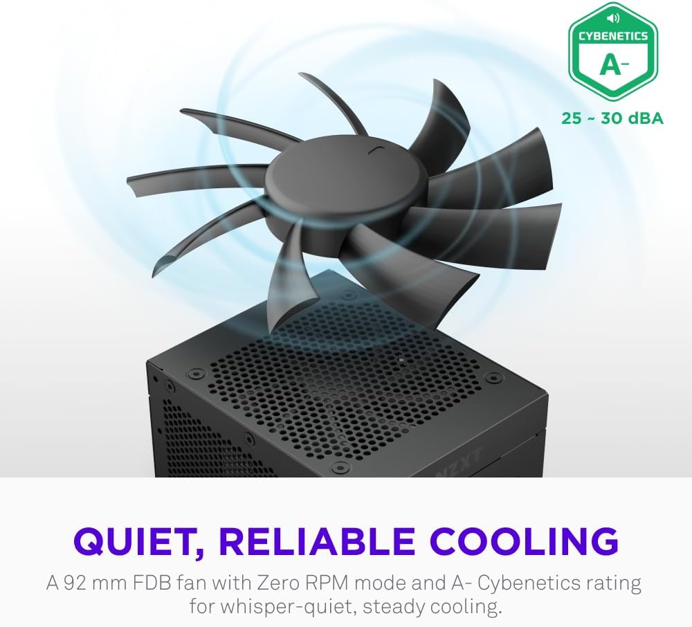 NZXT C850 SFX Gold - 850W SFX ATX 3.1 Power Supply - 80 Plus Gold - Cybenetics Platinum - Fully Modular - PCIe 5.1 600W 12V-2x6 - Japanese Capacitors - Black