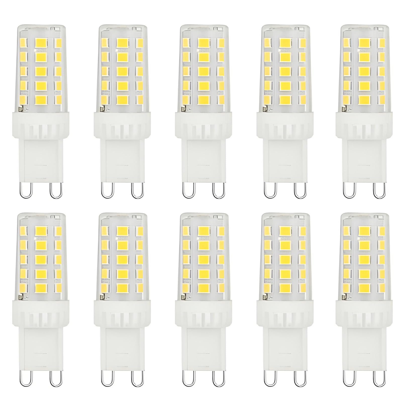 HUAMu G9 Led Light Bulbs, 5W Cool White, Equivalent to 40W-50W Halogen, 500lm 3000 Kelvin 220-240V No Flicker Non-Dimmable Energy Saving, for Home Lighting Decor 10-Pack — image 1