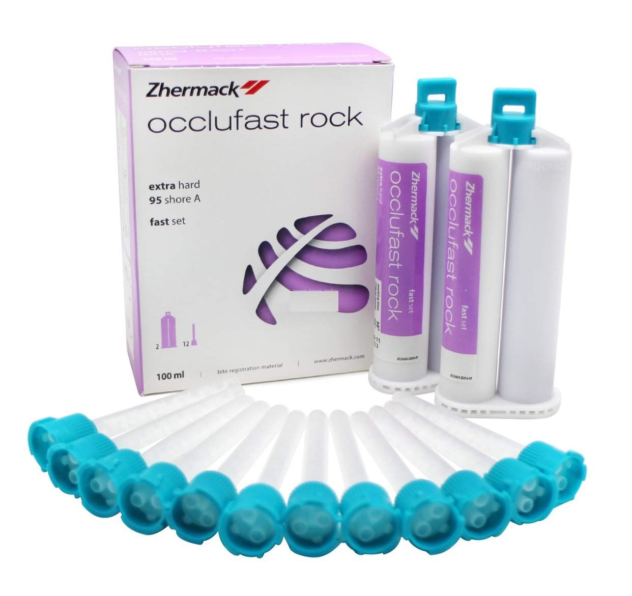 Dental Zhermack Occlufast rock extra hard 95 shore A fast set Adhesive #C200726