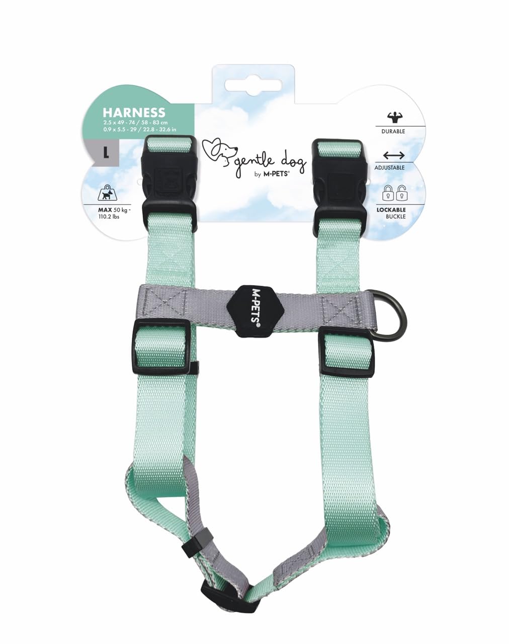 M-PETS GENTLE DOG GÖĞÜS TASMASI GREEN (L)