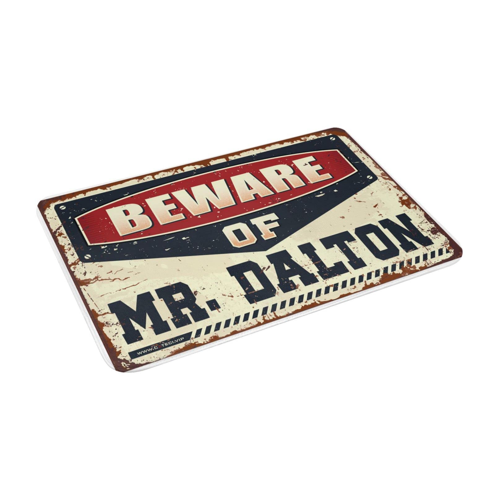 Zerbino divertente con scritta "Beware of Mr. Dalton", zerbino estivo per esterni e autunno (dimensioni: 65 x 90 cm)
