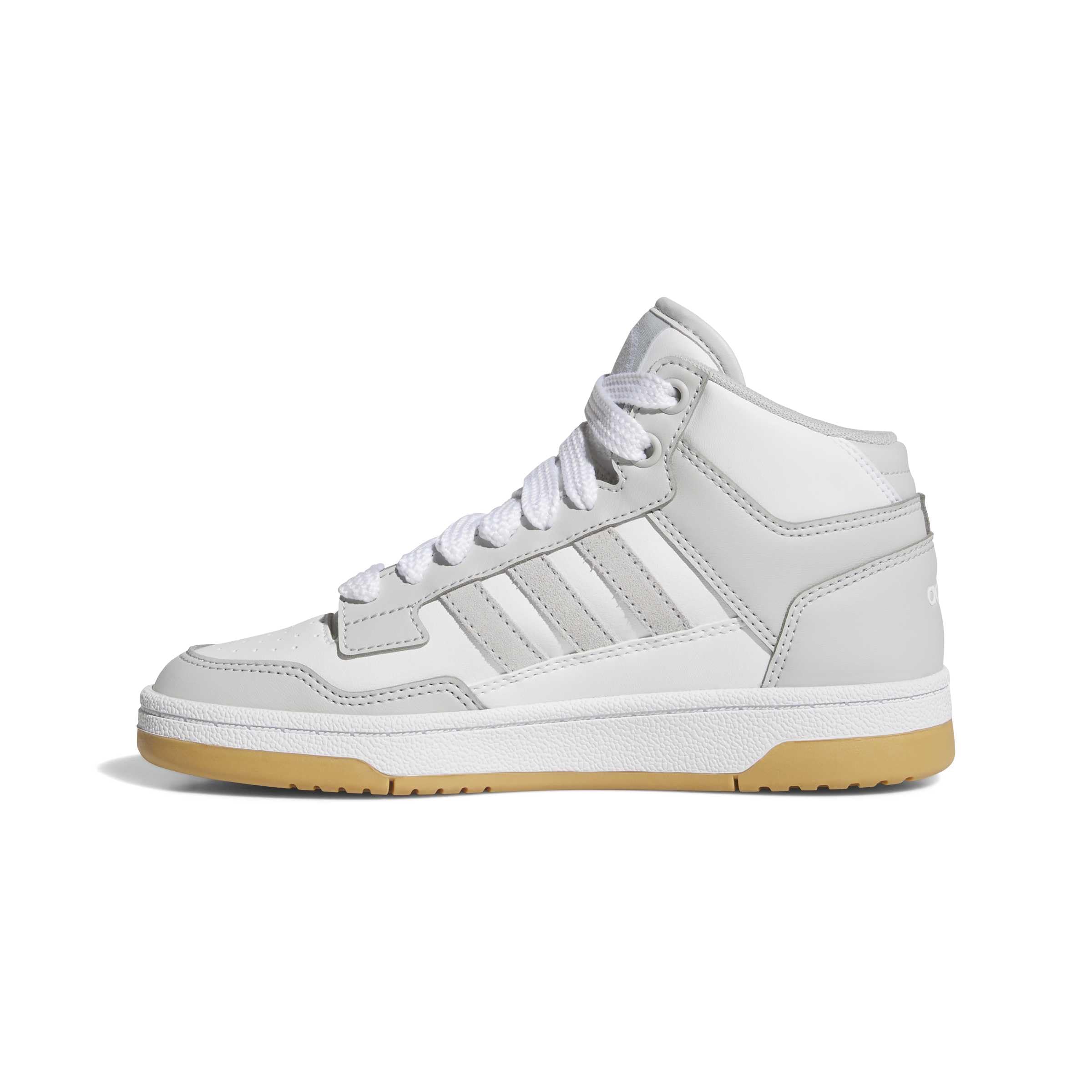 adidas Unisex Kids Rapid Court Mid Junior Shoes, FTWR White/Clear Grey/Gum 3, 4 UK