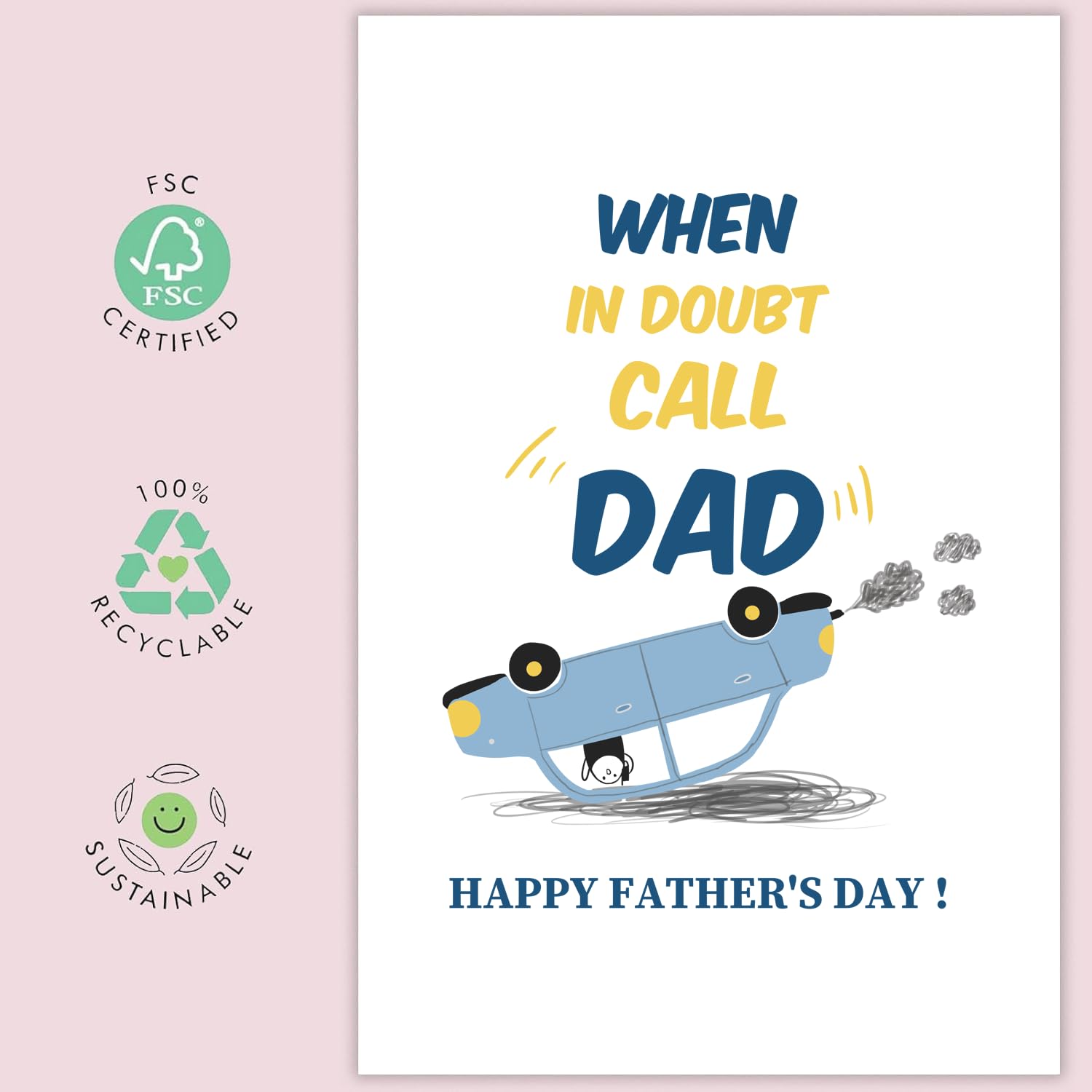 Funny Step Dad Card - Personalized Humor Card For Christmas, Birthday, Father's Day