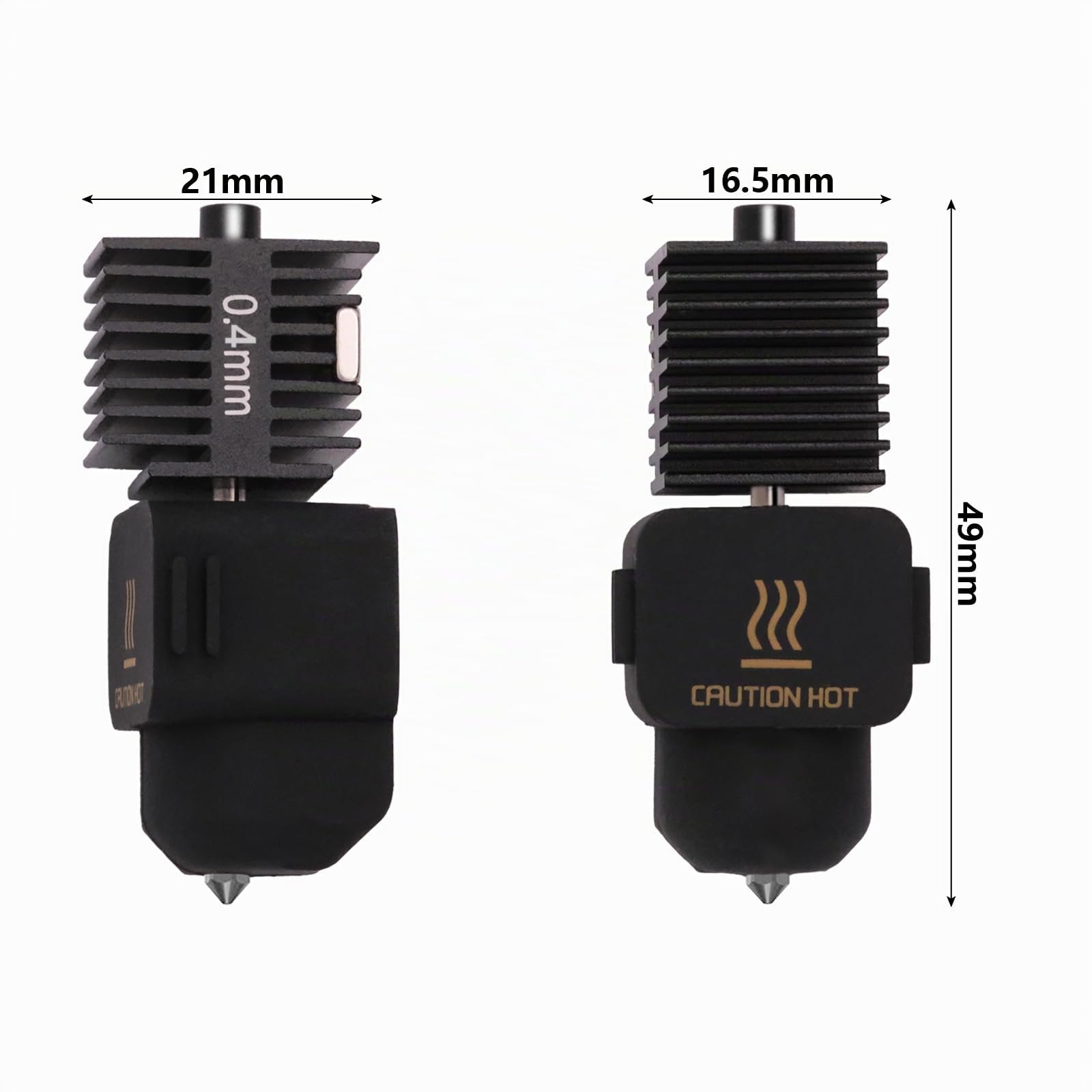 Kit di aggiornamento Hotend A1 Mini per stampante 3D, blocco calore con ugello acciaio 0,4 mm e calzino silicone per Bambù Lab A1/A1 Mini