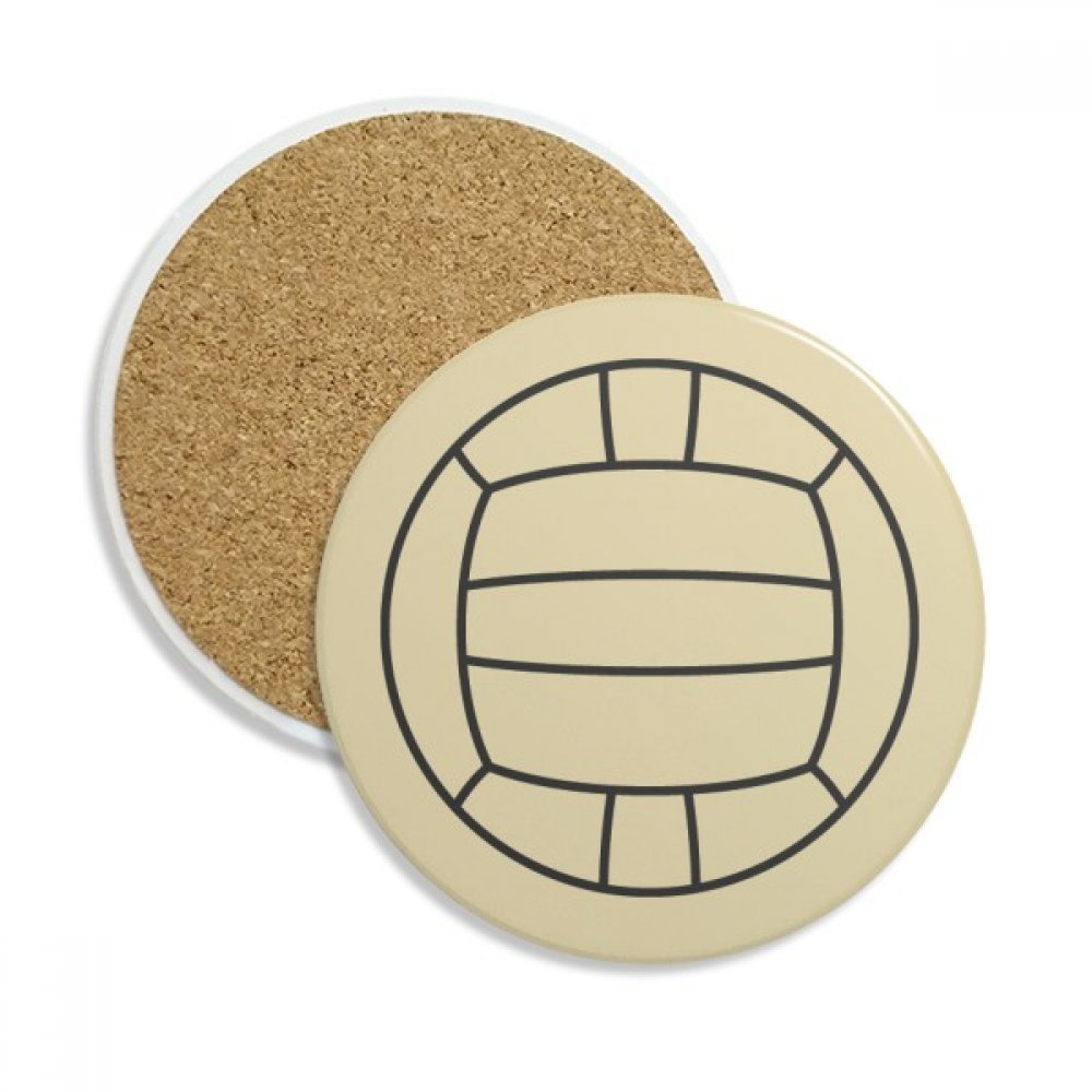 Coaster en céramique volley-ball dessous de verre pierre absorbante tasse