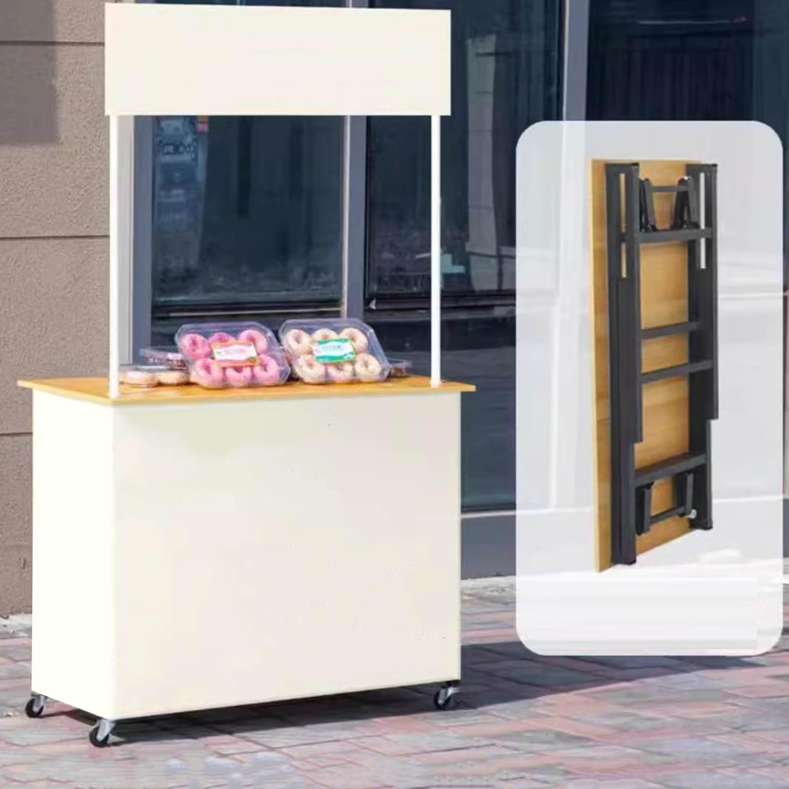 Tavolo Promozionale Portatile per Mercato Fiere Degustazione Tavolo Da Bar Pieghevole Banco Reception per Eventi Esposizione Fiera Pubblicità Espositore Stand