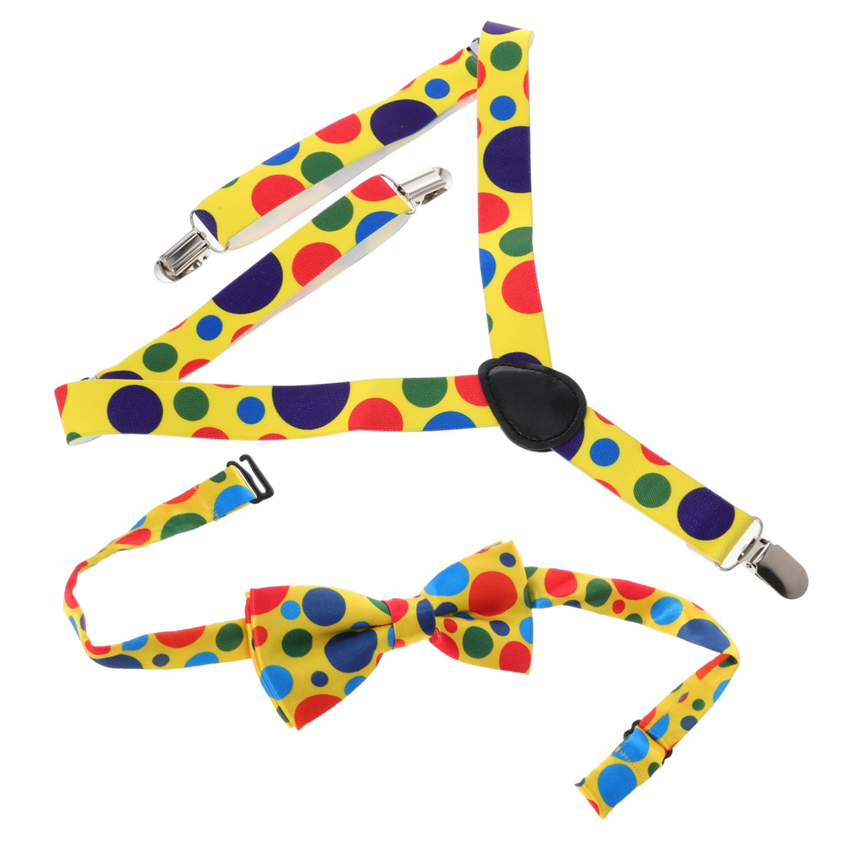 COLLBATH Toddler Boys Suspender Outfit Kids Bow Tie Set Clown Clothing for Boys