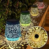 4 Packs Outdoor Solar Lanterns for Patio Waterproof,Ebotuzach 4 Colors Solar Hanging Lantern Outdoor