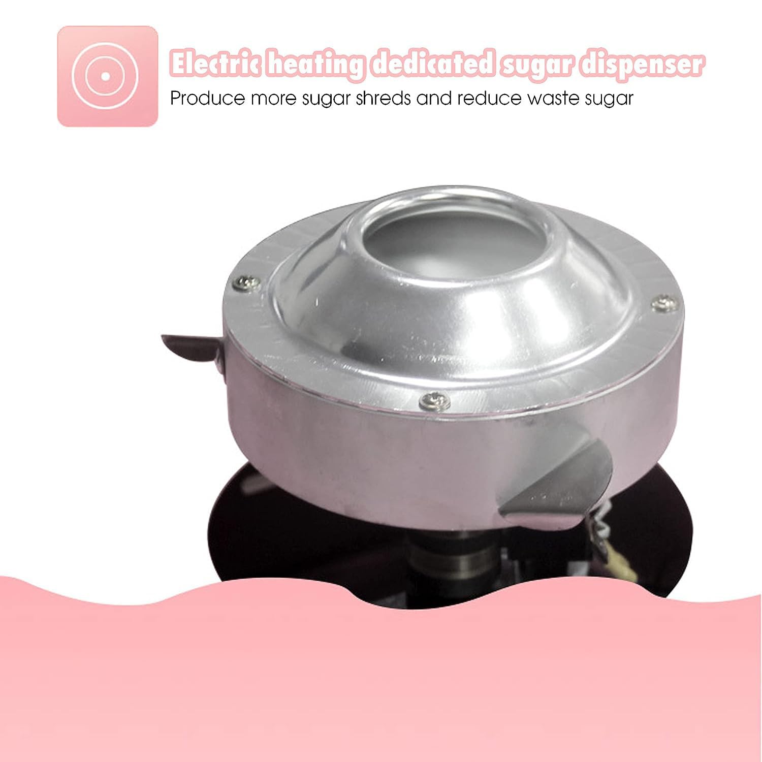 TAHALI Máquina para Hacer Hilo de azúcar, máquina de algodón de azúcar, Fabricantes de Hilo de Caramelo para niños, Suministros para Fiestas, Aperitivos Festivos, Uso Comercial,Silver