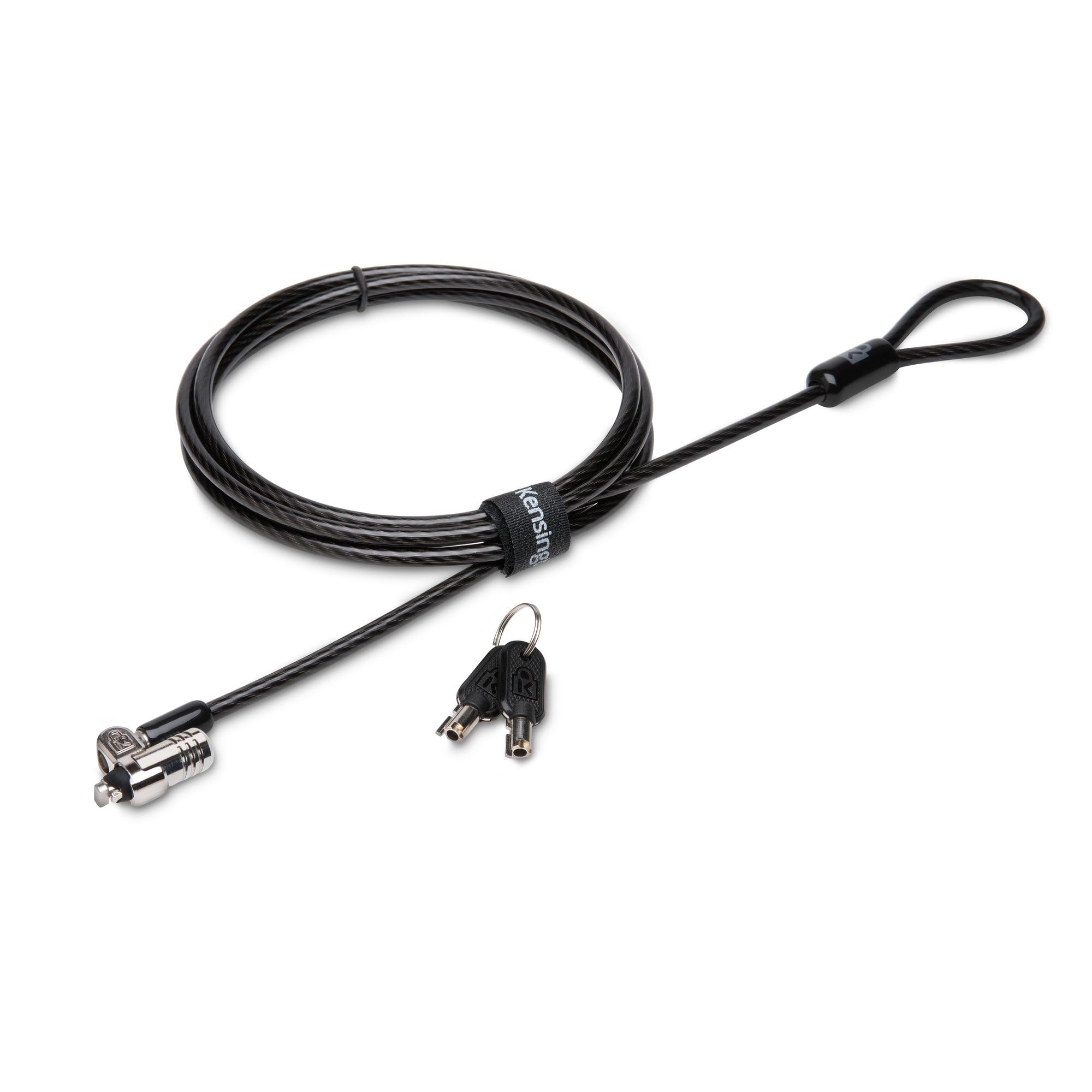 Kensington MicroSaver 2.0 Laptopschloss, Karbonstahlkabel 1,8 m, Schließkopf 10 mm, T-Bar-Schließmechanismus, K65020EU