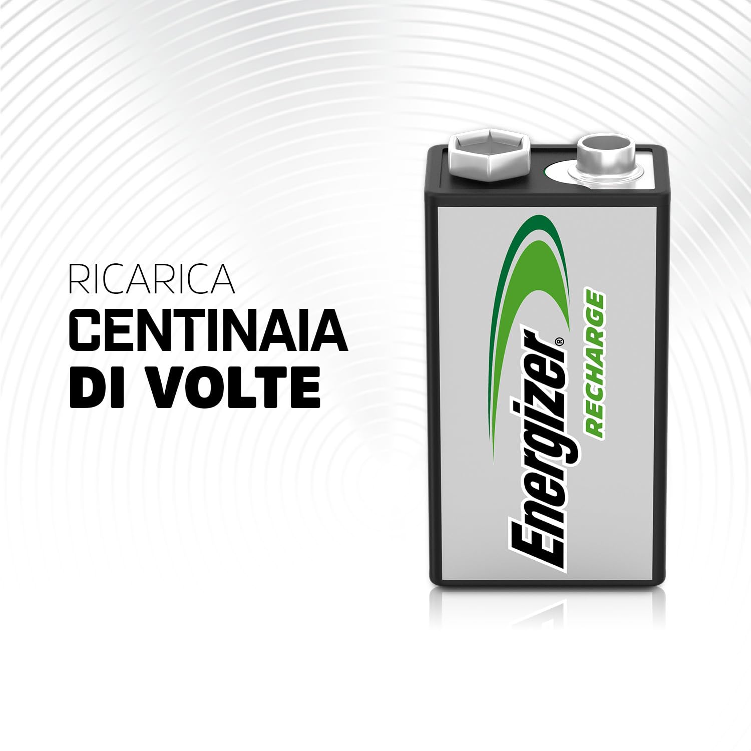 Energizer Recharge Power Plus - Batteria 9V (Confezione da 2) - Pile Ricaricabili 175 mAh NiMH - pronte all'uso - per rilevatori antincendio, rilevatori di fumo - 100% imballaggio riciclabile