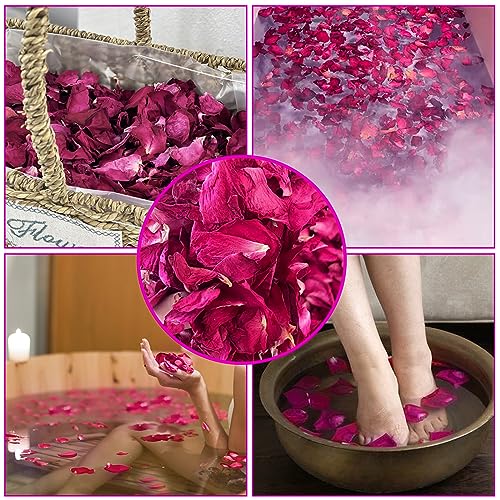 Pétales de roses séchées naturelles 500g pour bain et spa - 7