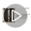 Image of Home Sizzler 2 Piece Blackout Textured Eyelet Polyester Window Curtains - 5 Feet, Brown, Stainless Steel (Grommets)