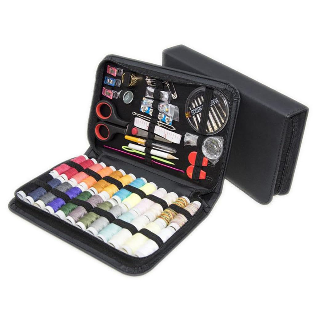 Caja de Costura de Viaje para el hogar, Kit de Costura de 24 Colores, Juego de Costura para el hogar, 94 Juegos de Hilo de Coser