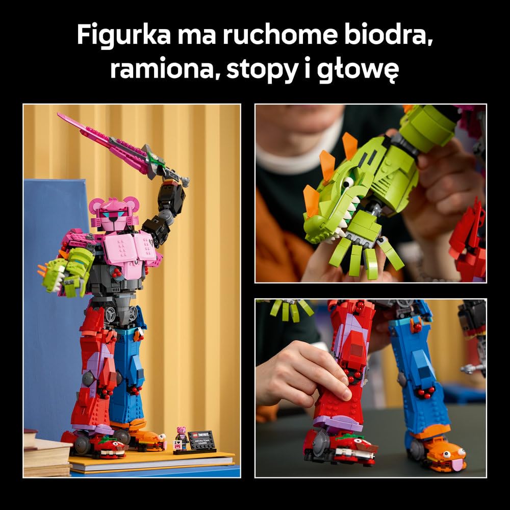 LEGO Fortnite Dowódca Drużyny Mechów 77078 | Model Mecha Team Leader, zestaw klocków dla dorosłych, prezent dla fana Fortnite, duża gamingowa dekoracja, 2503 elementy