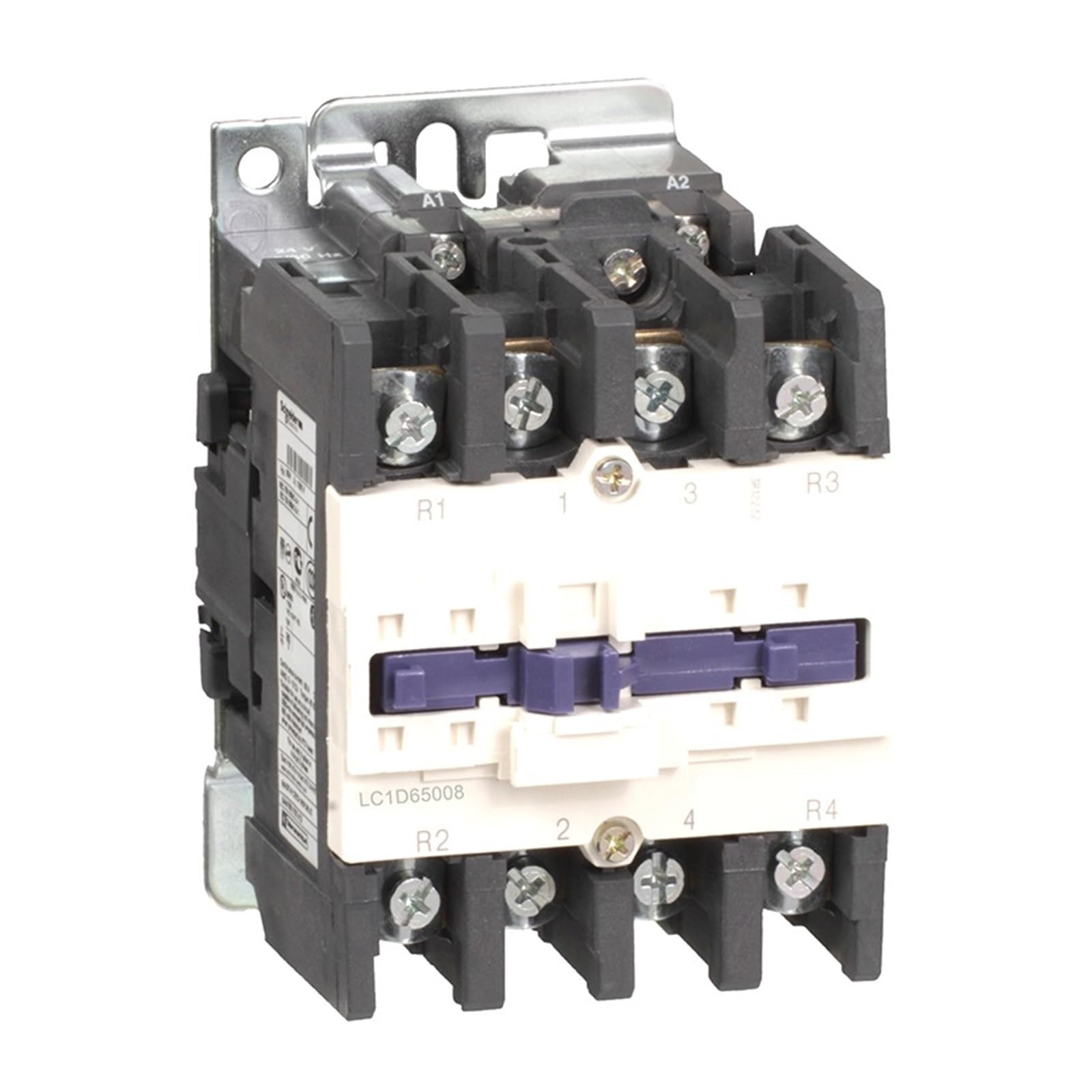 Contactor magnético eléctrico de CA LC1D65008E7, 4 Polos, 2 NO + 2 NC, 80 A, Bobina de CA de 48 V