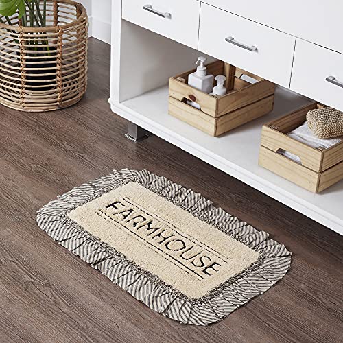 Vhc Brands Sawyer Mill Farmhouse Bathmat, Charcoal, 20X30 #TOP1