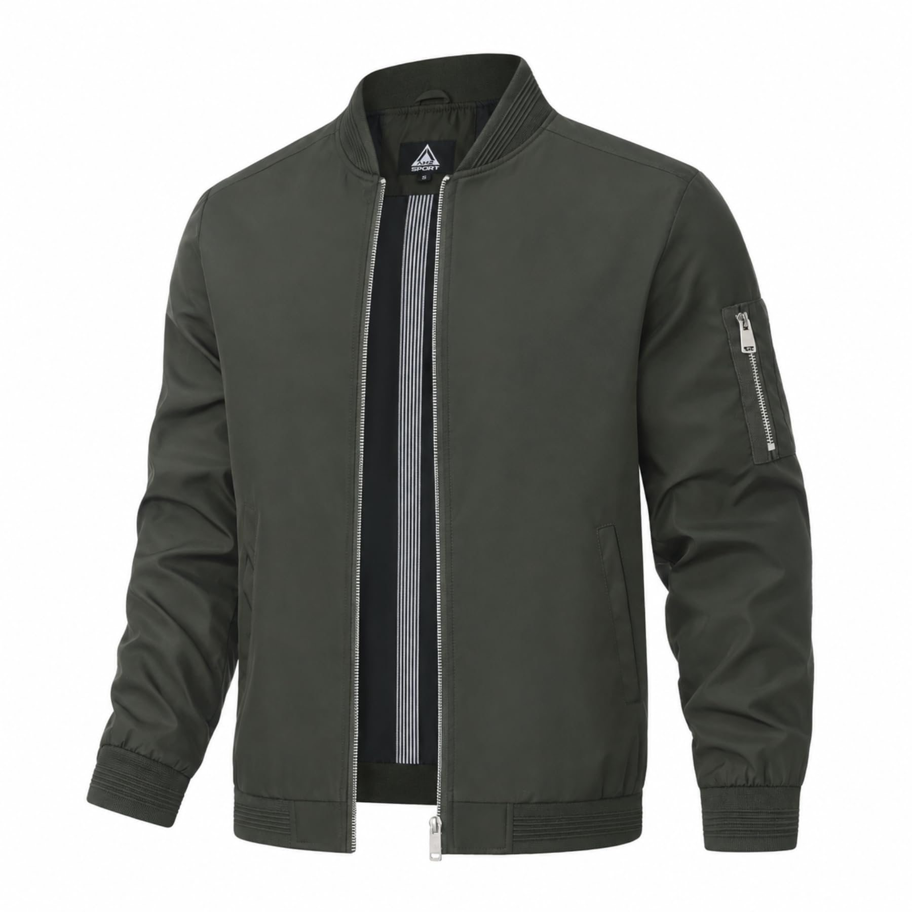 AMZSPORT Chaqueta Bomber Hombre Ligera Cazadora de Entretiempo
