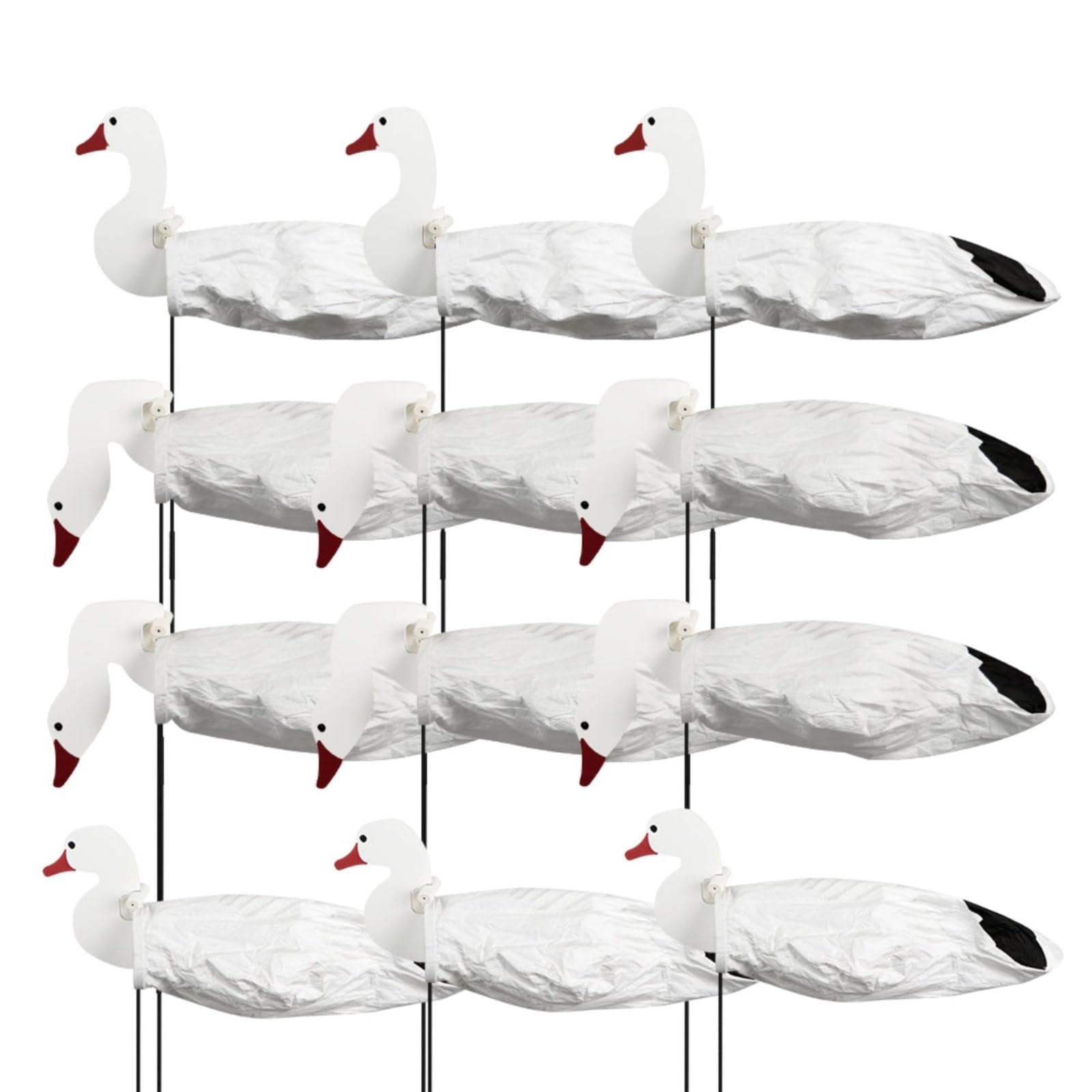 12 Stück Lockgans Flach Gänselockvogel Verarbeitet Jagdausrüstung für Wildtierjäger, Gänsejagd, style to 1