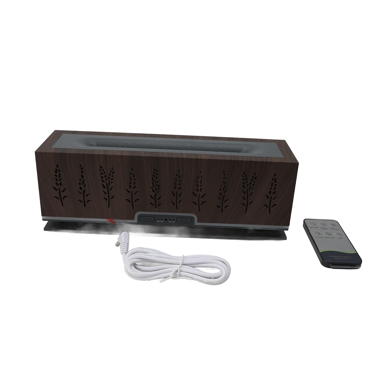 Generic Umidificatore con Diffusore di Diffusore di Aromaterapia con Telecomando Elegante per L'home Office Capacità di 200 Ml Materiale Premium (Grana di legno scuro)