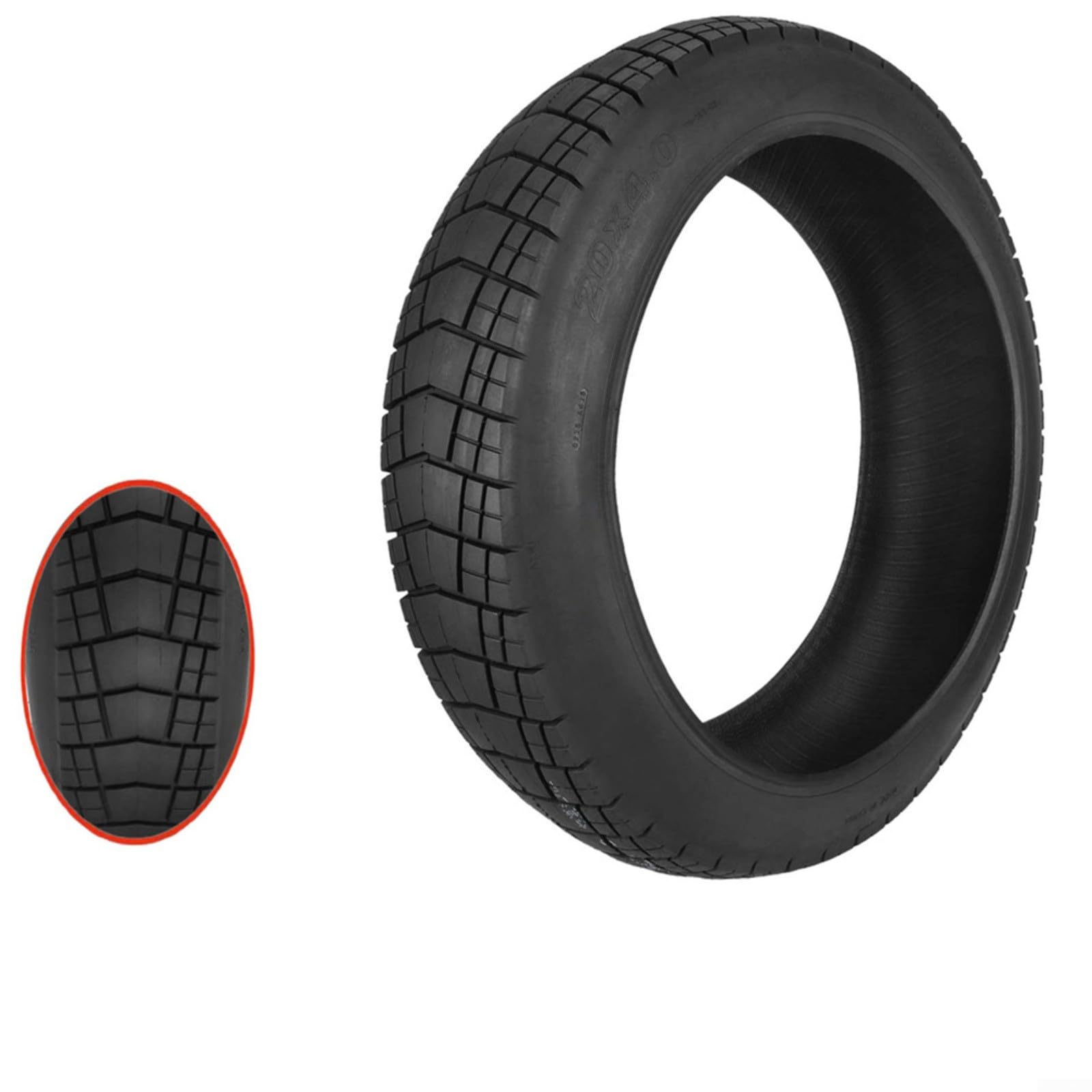 Graisse épaisse 20 x 4,0 pour pneus de vélos électriques, pneu large avec haute résistance à l'usure tout terrain, facile à installer pour remplacer les vélos électriques de 20 pouces