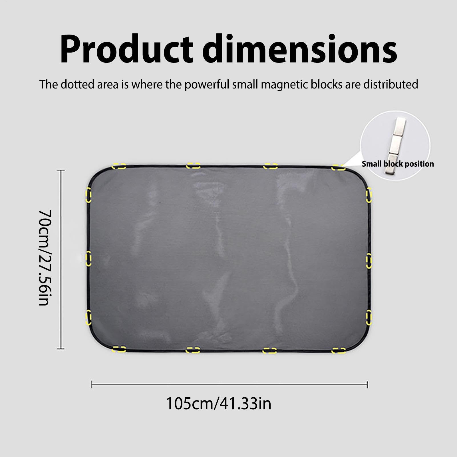 Magnetischer Auto Schiebedach Sonnenschutz - 105x70cm Oberlicht Abdeckung Netz, atmungsaktive Dachabdeckung | UV Schutz Sonnenblende für SUV Auto Dach Fenster Schiebedach Schutzabdeckung, magnetische