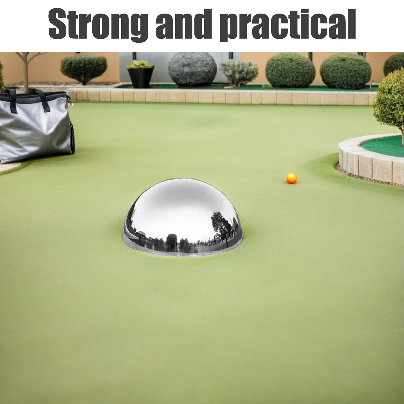 CALLARON Sfere Riflettenti da Giardino 4pezzi in Acciaio Inossidabile Semi Sfera Finitura Specchiata, Resistenti e Infrangibili per Decorazioni Patio e Spazi Esterni
