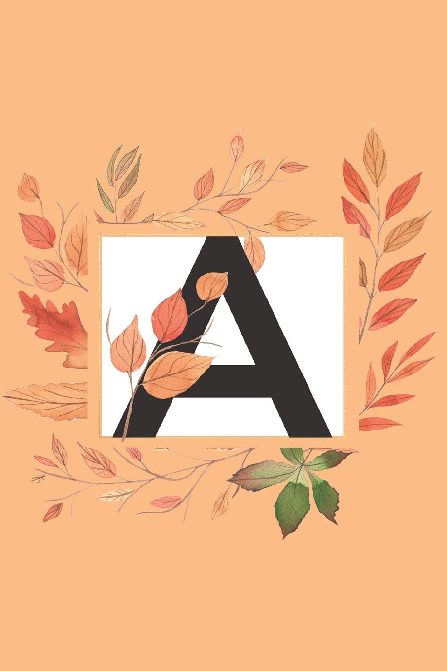 A: Initial A Monogram Notebook Journal for Fall Autumn Season