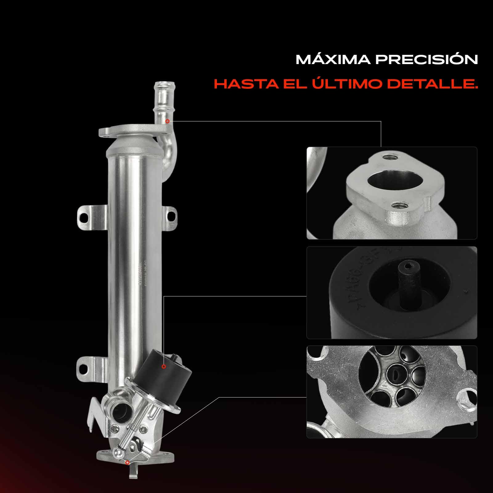 Frankberg Válvula EGR enfriador recirculación de gases de escape | 03L131512B; Compatible con: Altea XL 5P5 5P8, T.o.u.r.a.n 1T1 1T2, CC 358, Golf Plus 521 5M1, O.c.t.a.v.i.a II 1Z3