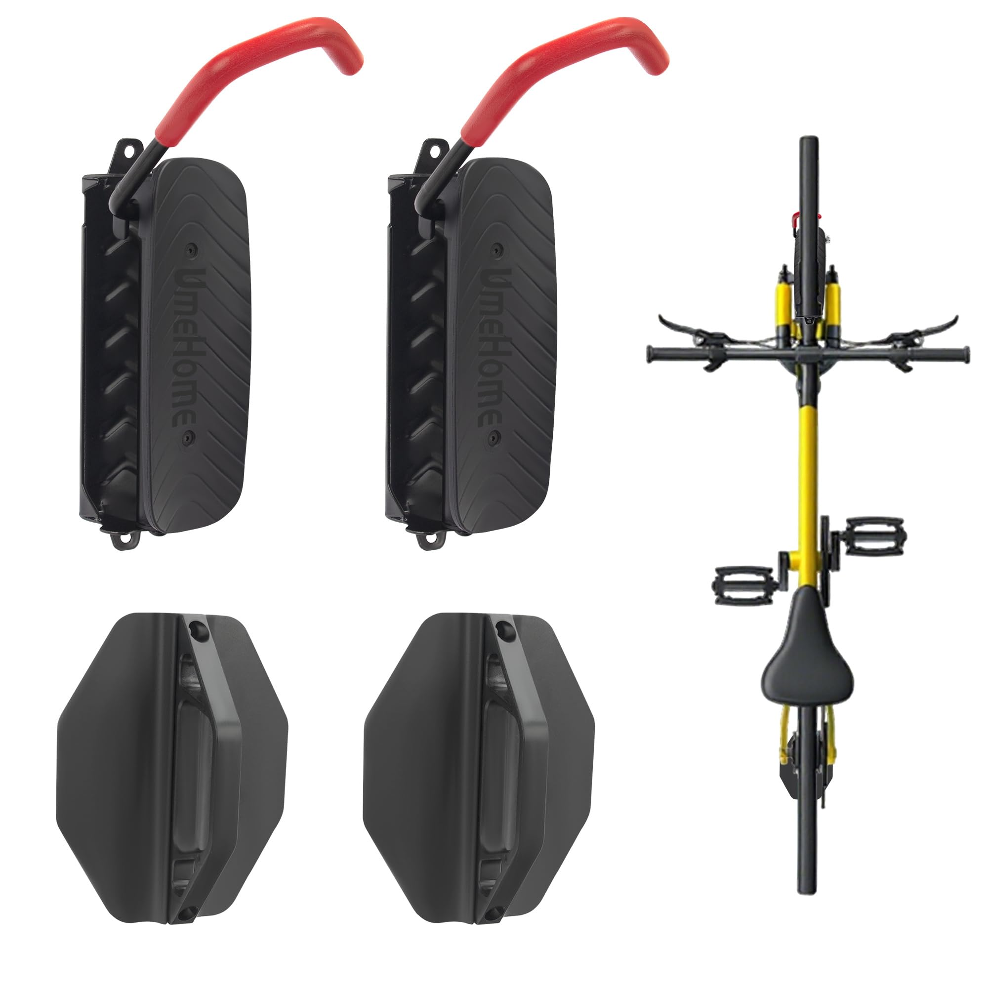 Photo 1 of UmeHome Swivel Bike Wall Mount, Bike Hangers for Garage, Space-Saving Bike Storage, Sturdy Bicycle Rack Can Holds Up to 77 lbs, Easy Install, 2 Pack