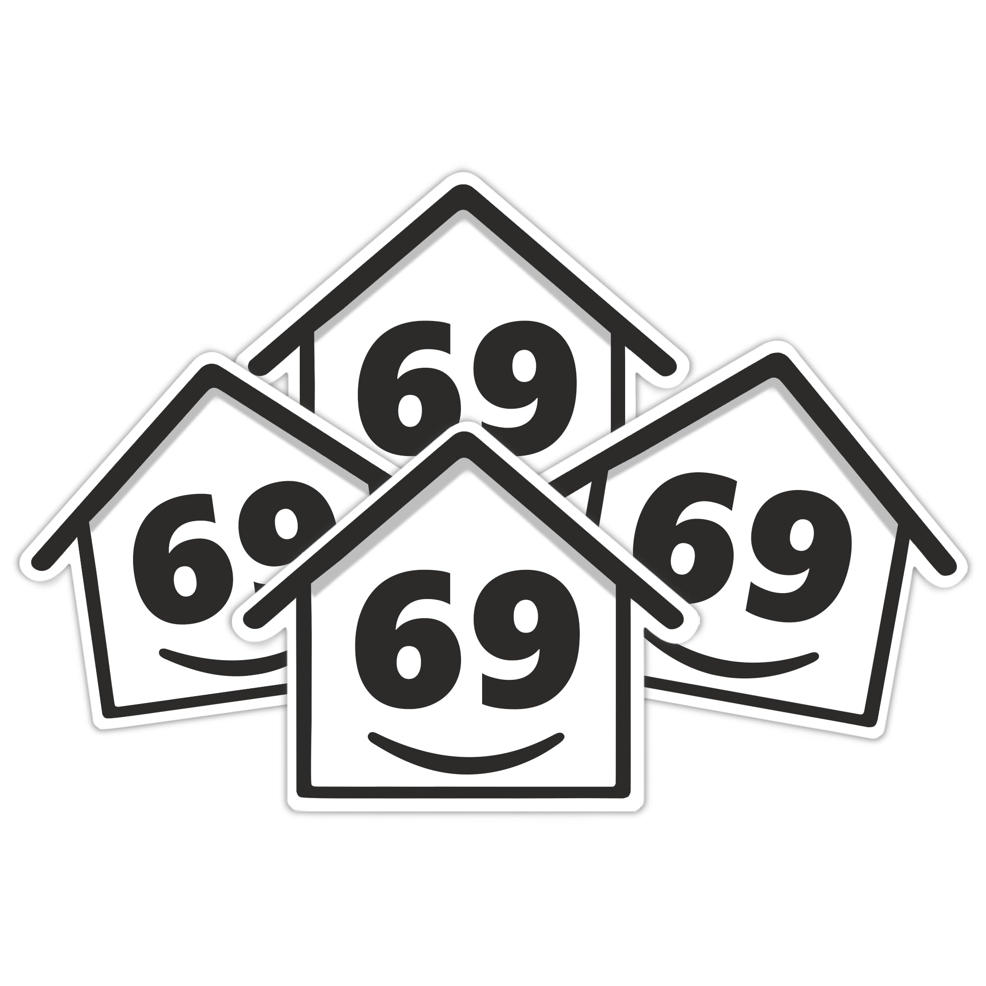 4 x Bin Numbers for Wheelie Bins, 1-99, 15cm ‘Happy House’ Design Dustbin Stickers, Easy Application Stick On Number Stickers - Weatherproof Self Adhesive Vinyl, Black (11) — view 67
