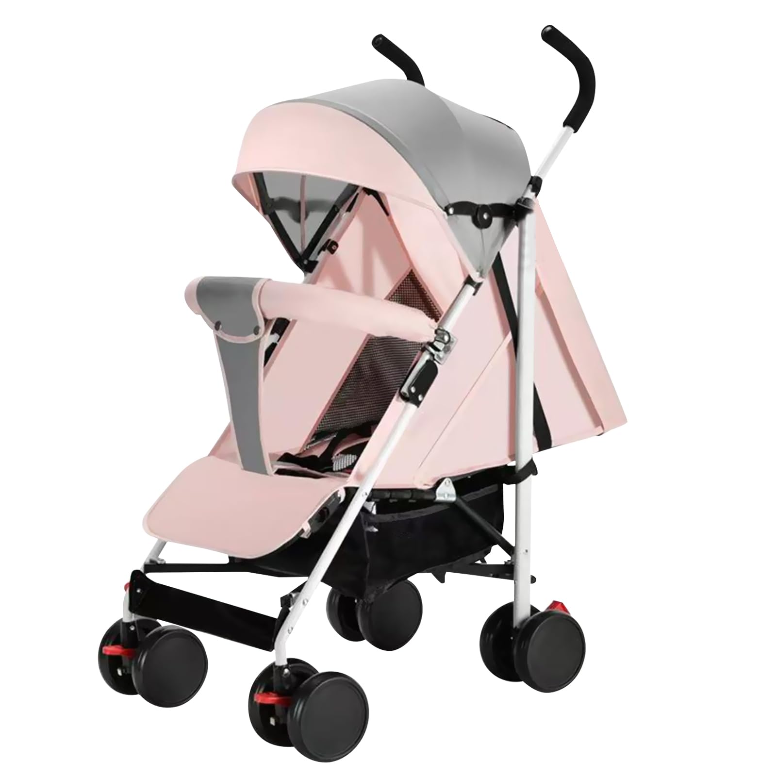 DAYONG Lightweight Baby Stroller, Foldable Travel Stroller, One Hand Fold Compact Stroller, Load 20kg, Baby Umbrella Stroller for 0-36-Month Babies. (Pink)