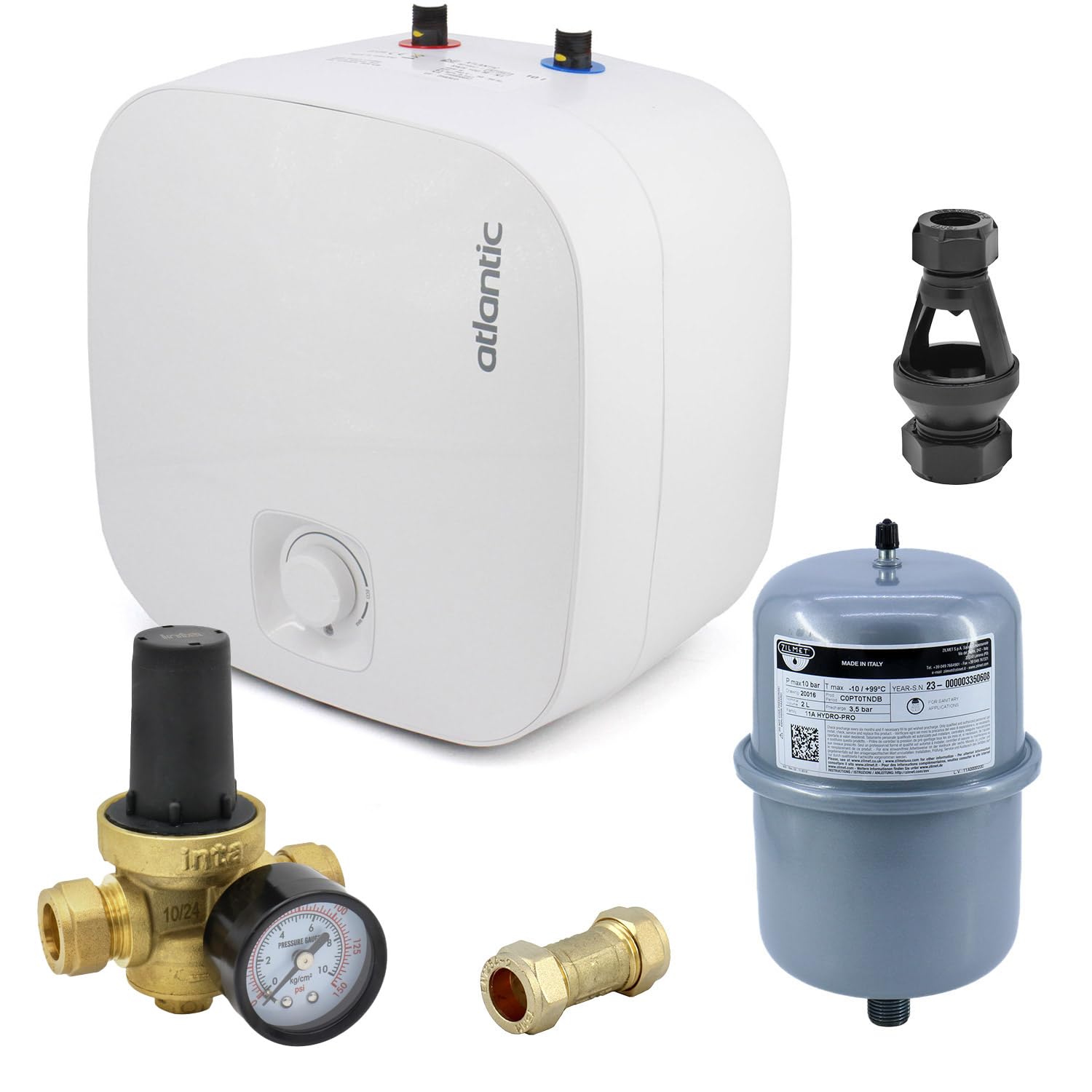 Atlantic 15L Nanto Lite Undersink 2kW Hot Water Heater AH821549 + Unvented Kits — image 1